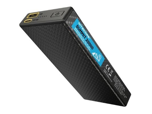 Nitecore SUMMIT 20000, 20000 mAh, Lithium-Ion (Li-Ion), virransyöttö, 3,85 V, 38 W, harmaa