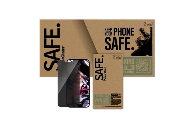SAFE. by PanzerGlass - Matkapuhelimen näytönsuoja - erittäin leveä istuvuus - lasi - yksityisyyssuodattimella - 2-suuntainen - Apple iPhone 13, 14,...
