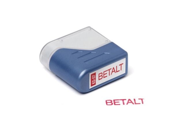 Stempel Deskmate 'BETALT'