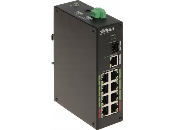 Dahua Technology DH-LR2110-8ET-120, L2, Fast Ethernet (10/100), Strömförsörjning via Ethernet (PoE) stöd