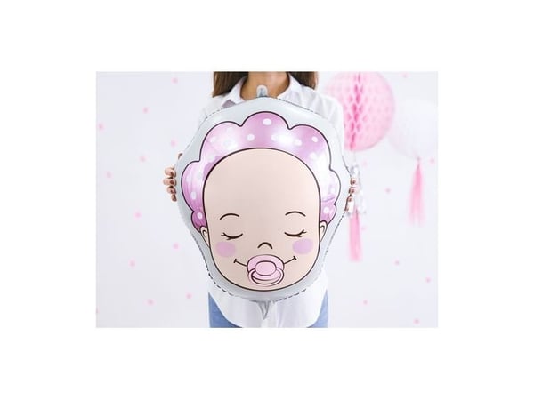 Folieballon vauva tyttö ansigt