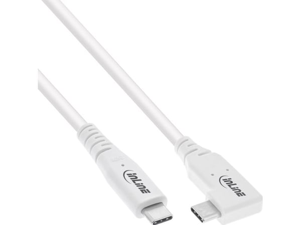 InLine 35911W, 1 m, USB C, USB C, USB4 Gen 3x2, 40000 Mbit/s, hvit