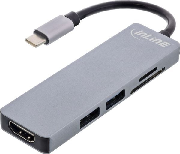 InLine 33271I, USB 3.2 Gen 1 (3.1 Gen 1) Type-C, HDMI, USB 3.2 Gen 1 (3.1 Gen 1) Type-A, MicroSD (TransFlash), SD, 5000 Mbit/s, 60 Hz, 3840 x 2160 ...