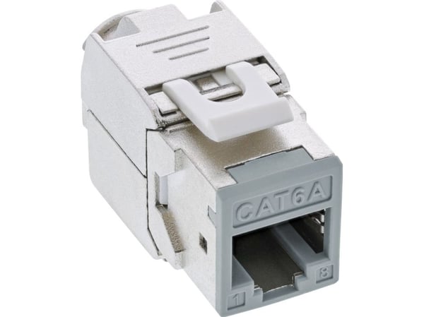 InLine 76207, Flad, Grå, RJ-45, LSA, Hunstik, Hunstik, Hunstik