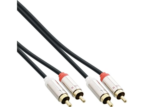 Digitus RCA-kabel (Cinch) x2 til RCA (Cinch) x2 0,5 m svart (99264)