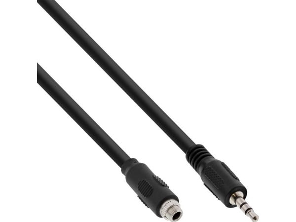 InLine 99303P, 3.5mm, Hankjønn, 3.5mm, Hunkjønn, 0,6 m, Sort