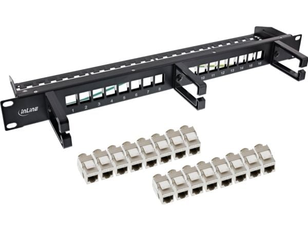InLine 76822D, Sort, 1U, Case, Tyskland