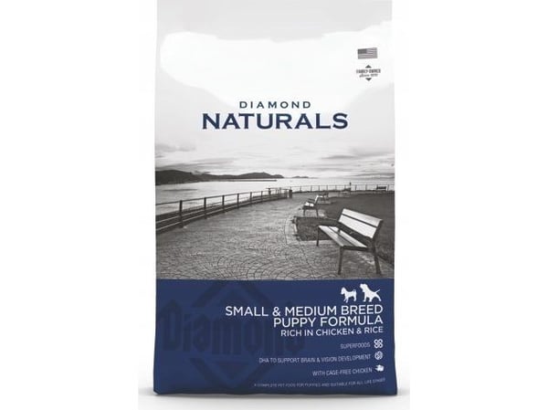Diamond Naturals Small & Medium valpfoder kyckling & ris 15 kg