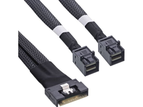 InLine 27648B, 0,75 m, SFF-8654 8i, 2x SFF-8643, Lige, Lige, 24 Gbit/sek.