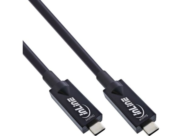 InLine 35798A, 15 m, USB C, USB C, USB 3.2 Gen 2 (3.1 Gen 2), 10 Gbit/s, Svart