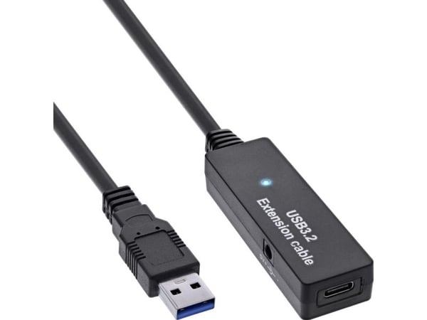 InLine 35650B, 5 m, USB A, USB C, USB 3.2 Gen 1 (3.1 Gen 1), 5 Gbit/sek, svart