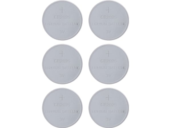 InLine 01281, Engångsbatteri, CR2025, Litium, 3 V, 6 styck, 150 mAh