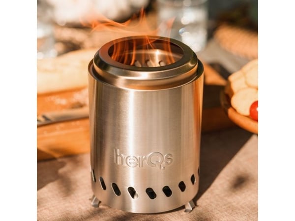 herQs Smokeless FirePit Mini – sølv