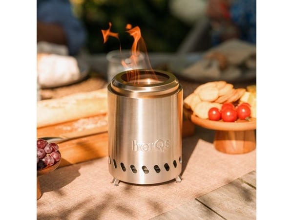 herQs Smokeless FirePit Mini - Silver