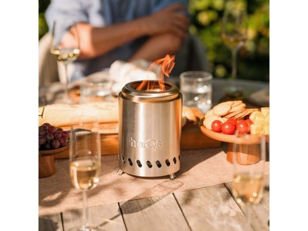 herQs Smokeless FirePit Mini - Silver