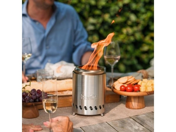 herQs Smokeless FirePit Mini - Silver