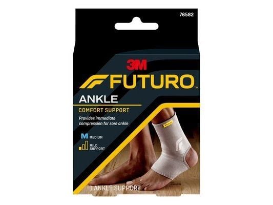 3M FUTURO 76582, Nilkka, Tuki, M, Nailon, Polyesteri, Elastaani, Harmaa, Urheilullinen