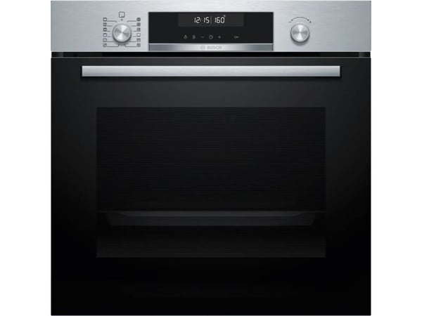 Bosch Serie | 6 HBG578BS3 - Ovn - innebygd - fordypning - bredde: 56 cm - dybde: 55 cm - høyde: 58.5 cm - med selvrens - Klasse A+ - rustfritt stål