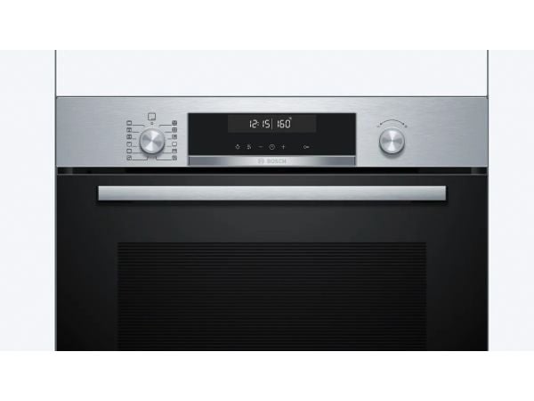 Bosch Serie | 6 HBG578BS3 - Ovn - innebygd - fordypning - bredde: 56 cm - dybde: 55 cm - høyde: 58.5 cm - med selvrens - Klasse A+ - rustfritt stål