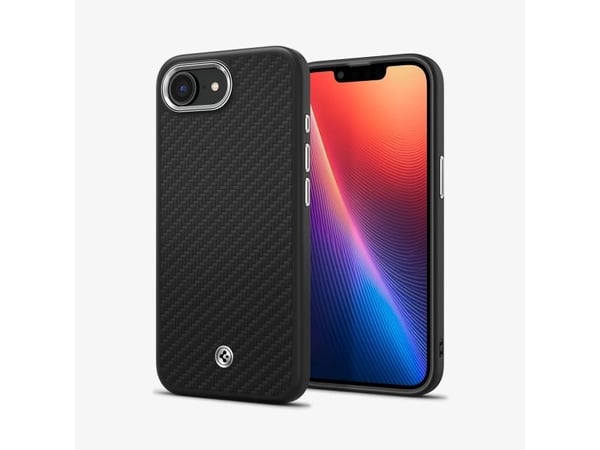 Spigen Enzo Aramid, Mobilskal, Apple, iPhone 16e, 15,5 cm (6.1"), Svart