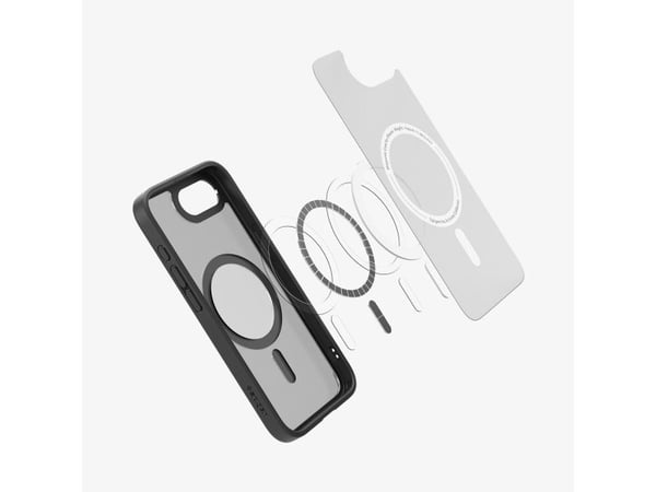 Spigen Ultra Hybrid (MagFit), Deksel, Apple, iPhone 16e, 15,5 cm (6,1"), Sort