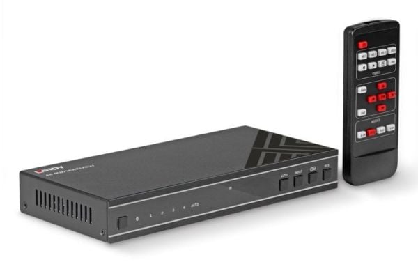Lindy 38228, HDMI, Metall, Svart, 60 Hz, 3840 x 2160, 18 Gbit/s