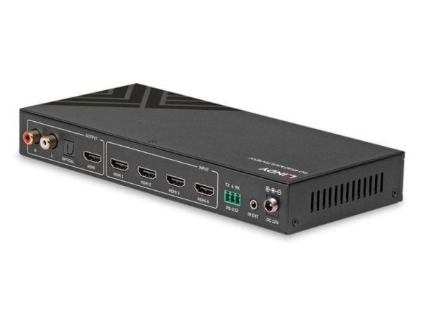 Lindy 38228, HDMI, Metall, Svart, 60 Hz, 3840 x 2160, 18 Gbit/s