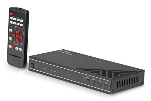Lindy 38228, HDMI, Metall, Svart, 60 Hz, 3840 x 2160, 18 Gbit/s