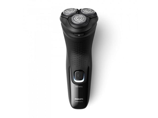 Philips Shaver 3000X Series X3001/00 Våt og tørr elektrisk barbermaskin, Roterende hode, Sort, PowerCut blade system, SH30, 2 år, Batteri