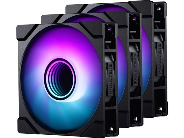 PHANTEKS M25 Gen2 PWM D-RGB-fläkt, 3-pack - 140 mm, svart