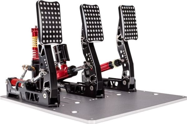 Simagic Simagic P2000 hydraulisk 3-pedalssett, 200KG lastcelle – Crimson Edition, one size