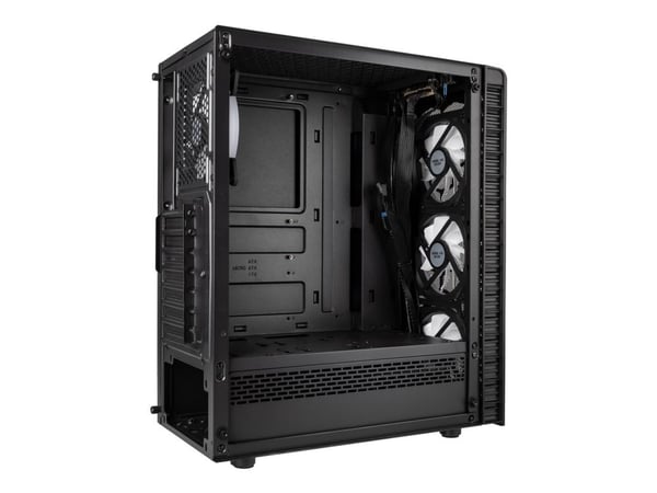 Kolink Observatory Lite Mesh RGB - Tower - ATX - sidepanel med vindu (herdet glass) - ingen strømforsyning (ATX) - svart - USB/lyd