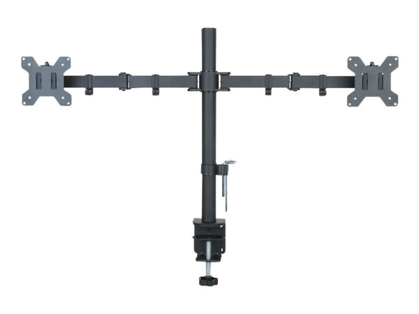 TECHly - Stativ - for 2 LCD-skjermer - svart - skjermstørrelse: 13"-27" - klemmemonterbar