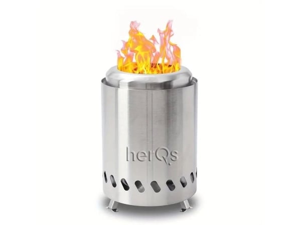 herQs Smokeless FirePit Mini - Silver