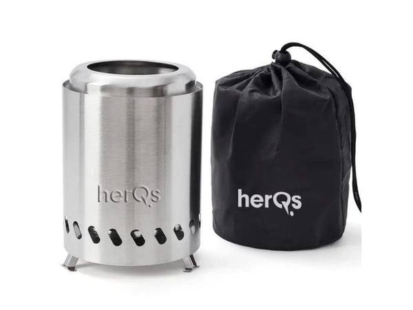 herQs Smokeless FirePit Mini - Silver