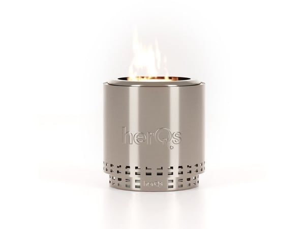 herQs Smokeless FirePit - Cozy - Silver
