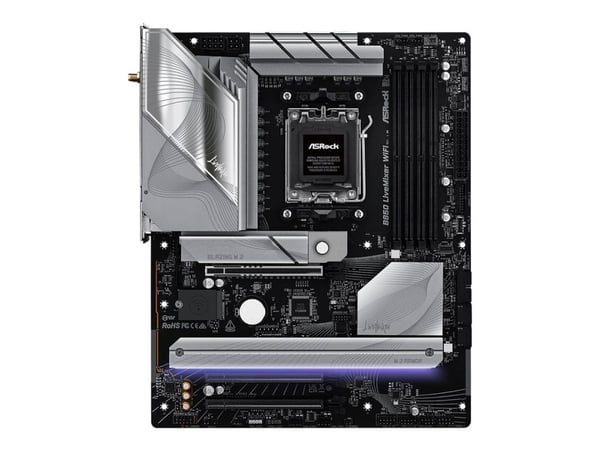 ASRock B850 LIVEMIXER WIFI - Moderkort - ATX - Socket AM5 - AMD B850 Chipuppsättning - USB-C 3.2 Gen 2x2, USB-C 3.2 Gen2, USB 3.2 Gen 2, USB 3.2 Ge...
