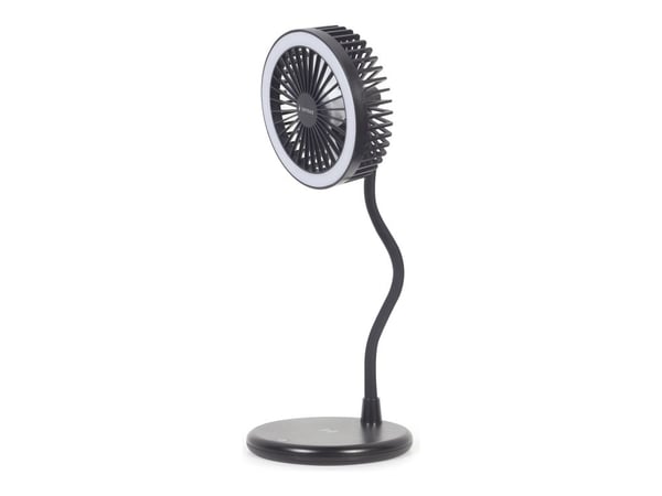 Gembird TA-WPC10-LEDFAN-01 - Kjølevifte - bordtopp med lamp and wireless charger Gembird TA-WPC10-LEDFAN-01 - Kjølevifte - bordtopp med lamp and wireless charger