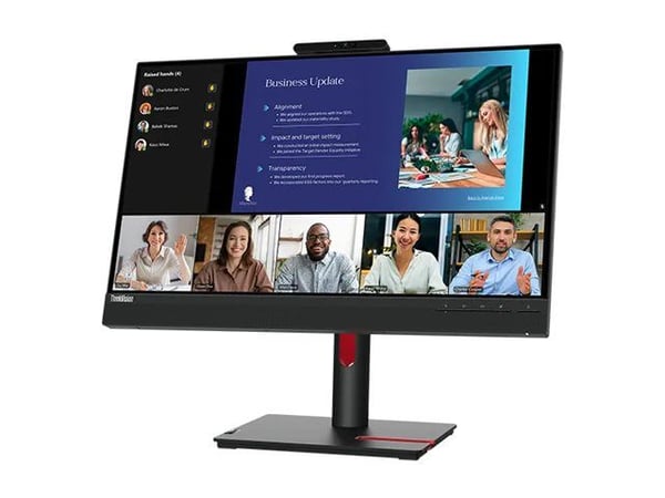 Lenovo ThinkVision T24v-30 - LED-skjerm - 24" (23.8" synlig) - 1920 x 1080 Full HD (1080p) @ 75 Hz - IPS - 250 cd/m² - 1000:1 - 4 ms - HDMI, VGA, D...