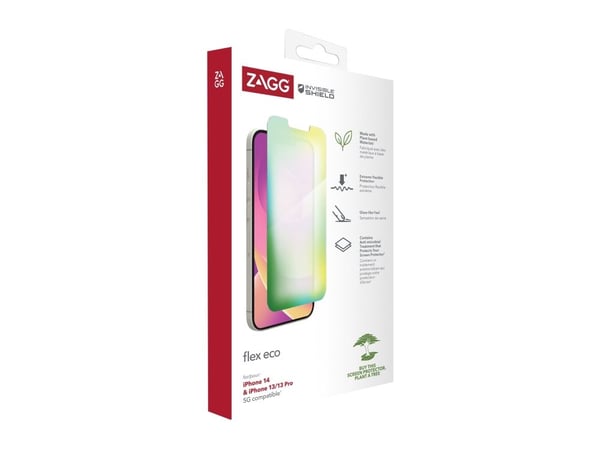ZAGG InvisibleShield Flex ECO - Skjermbeskyttelse for mobiltelefon - omslagskompatibel - for Apple iPhone 13, 13 Pro, 14