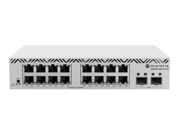 MikroTik Cloud Smart -kytkin SwitchOS-pöytäkotelolla | CSS318-16G-2S+IN