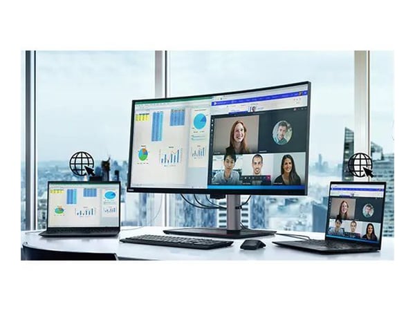 Lenovo ThinkVision P40w-20 - LED-skjerm - kurvet - 40" (39.7" synlig) - 5120 x 2160 WUHD @ 75 Hz - IPS - 300 cd/m² - 1000:1 - 4 ms - 2xThunderbolt ...