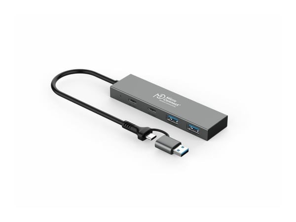 Microconnect UC0066-5G-USB-C-4IN1, USB 3.2 Gen 2 (3.1 Gen 2) Type-C, USB 3.2 Gen 2 (3.1 Gen 2) Type-C, 5000 Mbit/s, Hopea, 0,3 m, 126,5 mm