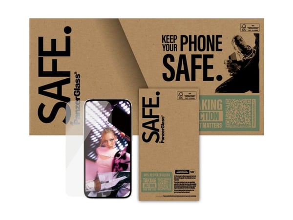 SAFE. by PanzerGlass - Skjermbeskyttelse for mobiltelefon - ultrabred passform - glass - for Apple iPhone 13, 14, 14 Pro