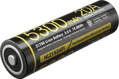 Nitecore NL2153HPI, Oppladbart batteri, Lithium-Ion (Li-Ion), 3,6 V, 1 stykker, 5300 mAh, 19,08 Wh