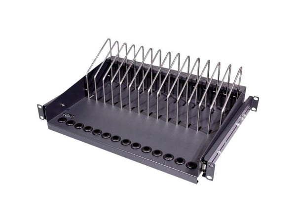 LogiLink 19 Sliding shelf for notebooks, tablets and smartphones, black
