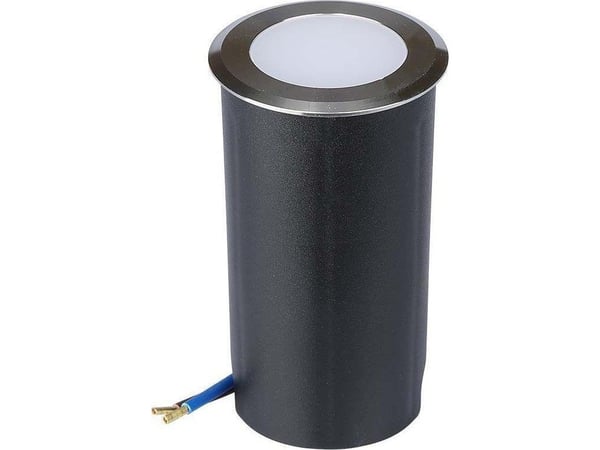 VTAC 1W LED bakkelys/innfelt i/til bakken, sølv, 3000K, IP67