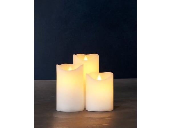 Sirius Sara 3 stk. sett, Ø7,5 x H10/12,5/15 cm, mandel