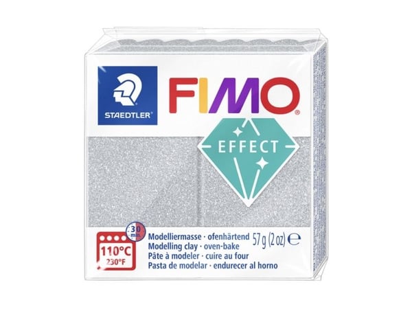 Staedtler FIMO 8010-81, Modellera för barn, Keramik, Metallisk, Silver