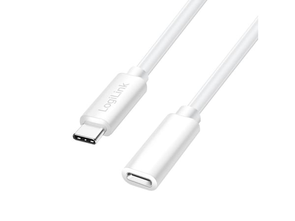 LogiLink CU0220, 1 m, USB C, USB C, USB 2.0, 0,48 Gbit/sek, Vit